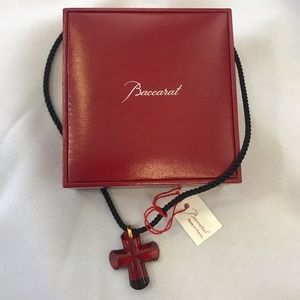 Baccarat Red Crystal Cross Necklace